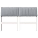 vidaXL Tête de lit capitonnée Gris clair 120 cm Pin massif