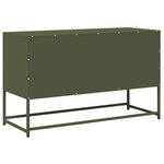 vidaXL Meuble TV vert olive 100 5x39x60 5 cm acier laminé à froid