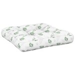 vidaXL Coussin de palette motif de feuilles 60x60x12 cm tissu