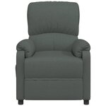 vidaXL Fauteuil électrique de massage Gris foncé Tissu