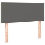 vidaXL Sommier à lattes de lit matelas LED gris 120x190 cm similicuir