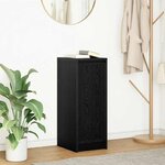 vidaXL Buffet chêne noir 29 5x34x76 cm bois d'ingénierie