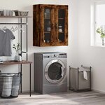 vidaXL Armoire murale chêne fumé 69 5x34x90 cm bois d'ingénierie