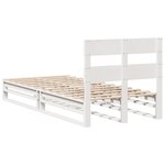 vidaXL Cadre de lit sans matelas blanc 90x190 cm bois de pin massif