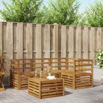 vidaXL Ensemble de canapés d'extérieur 5 Pièces Naturel