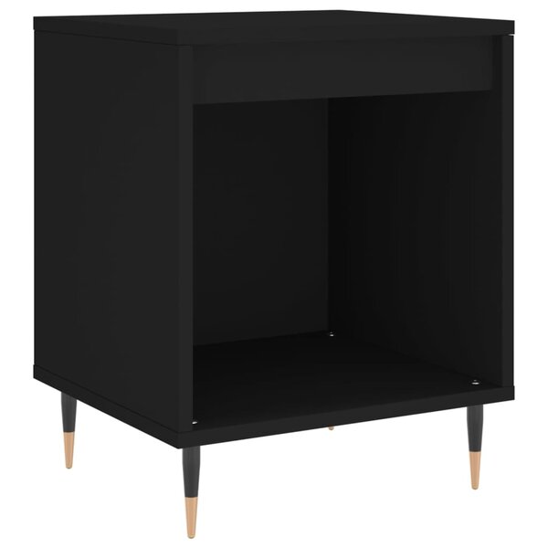 vidaXL Table de chevet Noir 40x35x50 cm Bois d’ingénierie