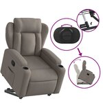 vidaXL Fauteuil inclinable taupe tissu