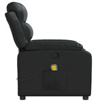 vidaXL Fauteuil de massage inclinable Noir Similicuir