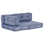 vidaXL Pouf Indigo Tissu