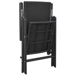 vidaXL Ensemble à manger d'extérieur 5Pièces avec coussins Aluminium Noir