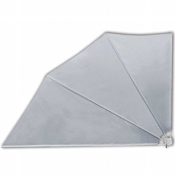 vidaXL Auvent latéral pliable de balcon Gris 160 x 240 cm