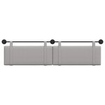 vidaXL Tête de lit suspendue Gris nuage Tissu