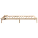 vidaXL Cadre de lit avec tables de chevet Marron Marron