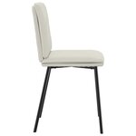 vidaXL Chaises à manger lot de 2 Crème Velours