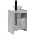 vidaXL Meuble de salle de bain avec évier Gris béton 54 x 35 x 83 cm