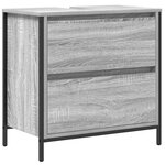 vidaXL Meuble de salle de bain avec lavabo et tiroirs 60x34 5x60 cm