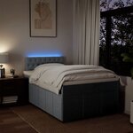 vidaXL Sommier à lattes de lit et matelas gris clair 120x190 cm tissu