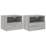 vidaXL Meubles TV muraux 2Pièces sonoma gris 40x30x30cm bois d'ingénierie