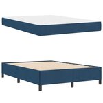 vidaXL Lit à ressorts avec matelas Bleu 140 x 190 cm tissu