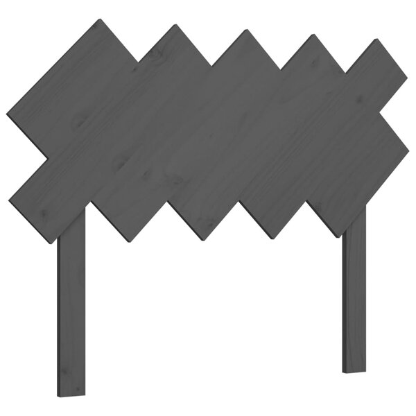 vidaXL Tête de lit Gris 104x3x80 5 cm Bois massif de pin