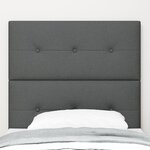 Headboard LED vidaXL Gris foncé 90 cm Tissu
