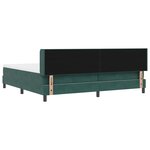 Lit à ressort avec matelas vidaXL Vert foncé 200x200 cm Velours