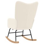 Fauteuil relaxant vidaXL en tissu crème ressemblant à de la laine