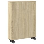 vidaXL Chariot de rangement étroit chêne sonoma bois d'ingénierie
