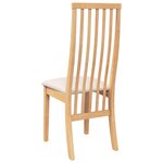 vidaXL Chaises à manger coussins 2 Pièces bois massif caoutchouc