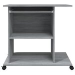 vidaXL Bureau d'ordinateur Sonoma gris 80x50x75 cm Bois d'ingénierie