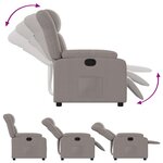 vidaXL Fauteuil inclinable Taupe Tissu