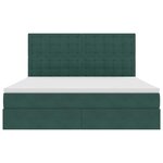 vidaXL Lit avec rangement et LED Vert foncé 160 x 200 cm Velours