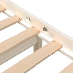 vidaXL Cadre de lit Blanc Bois massif 180x200 cm Super King