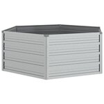 vidaXL Lit surélevé de jardin 129x45 cm Acier galvanisé Argenté