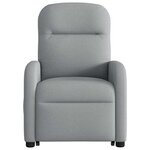 vidaXL Fauteuil inclinable électrique gris clair tissu