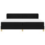 vidaXL Lit à Ressorts avec Matelas Crème 90x200 cm Tissu Noir