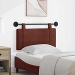 vidaXL Tête de lit suspendue Brun Brillant PU antique