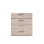 TVILUM Commode 4 tiroirs - Chene Truffe - L 80 x P 40 x H 68,5 cm - TYHJA