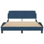 vidaXL Cadre de lit avec tête de lit Bleu 120x200 cm Tissu