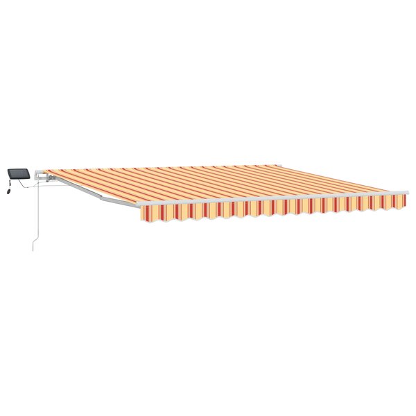 vidaXL Store Rétractable Manuel avec LED Jaune et Orange 400x300 cm