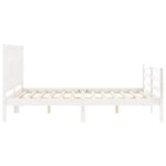 vidaXL Cadre de lit sans matelas blanc 160x200 cm bois massif