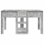 vidaXL Lit Superposé pour Enfants avec stockage Gris béton 75 x 190 cm