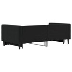 vidaXL Lit de jour avec lit gigogne noir 90x190 cm velours