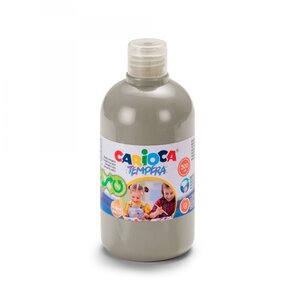 Bouteille Carioca Tempera 500 ml - Super lavable - Facile à mélanger - Haute opacité - Couleur Argent