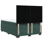 vidaXL Sommier à lattes de lit et matelas Vert foncé 140x200cm Velours