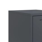 vidaXL Tables de chevet 2 Pièces anthracite 36x39x78 cm acier