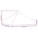 vidaXL Toit de tente de réception 2x2 m Anthracite 270 g/m²