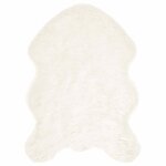 vidaXL Tapis en Peau de Mouton Synthétique Blanc 60 x 90 cm Polyester