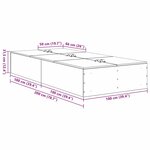 vidaXL Cadre de lit gris Sonoma 100x200 cm