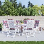 vidaXL Coussins de chaise à dossier haut lot de 6 carreaux rouge